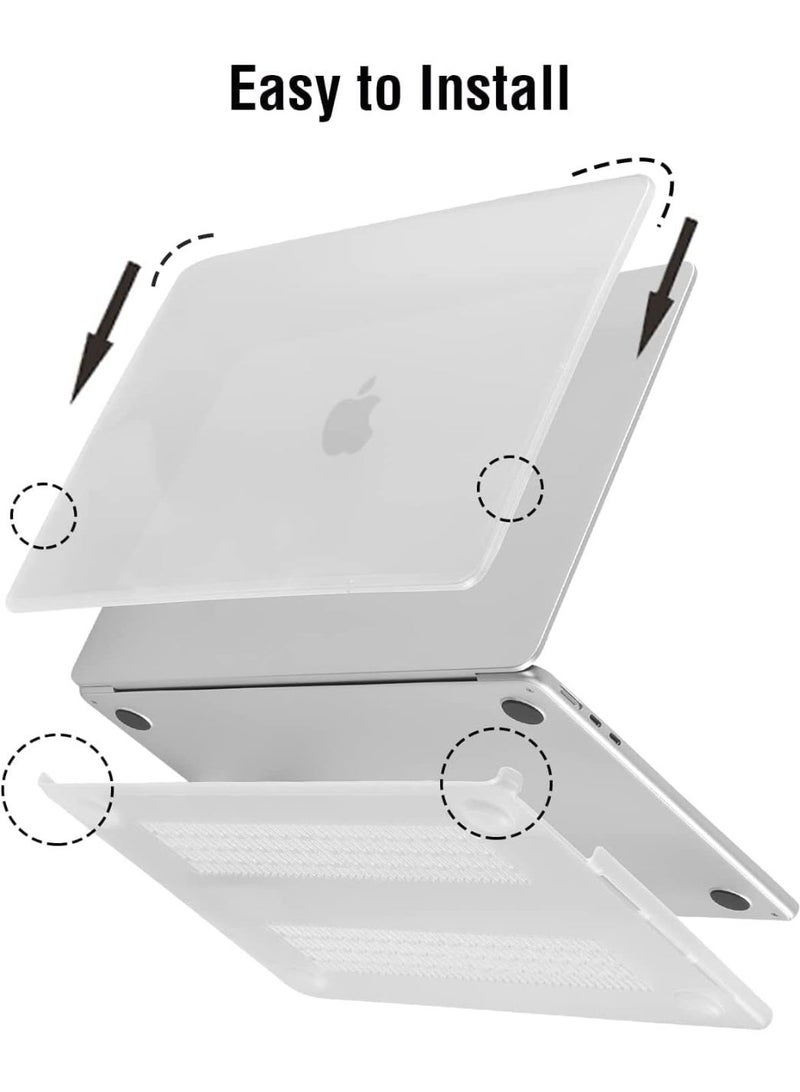 3 in 1 Case Compatible with MacBook Pro 14 inch 2026-2021 M5-M1 Pro/Max Chip, Hard Shell Cases with Keyboard Cover+Screen Protector, Matter Transparent - Image 3